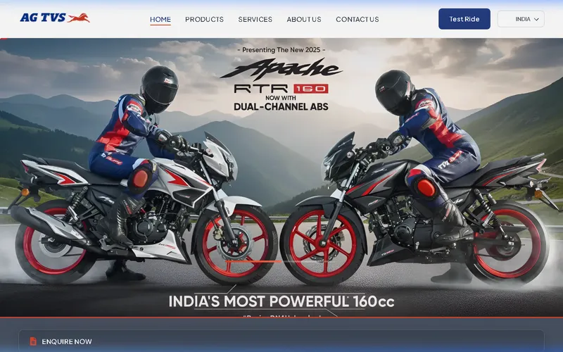 AG TVS website preview
